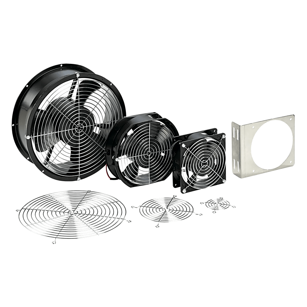 Ventilador Axial Compacto 6 Pulgadas / 115VAC / 240 CFM / Silencioso / Acero Negro / 50,000 Horas Operación