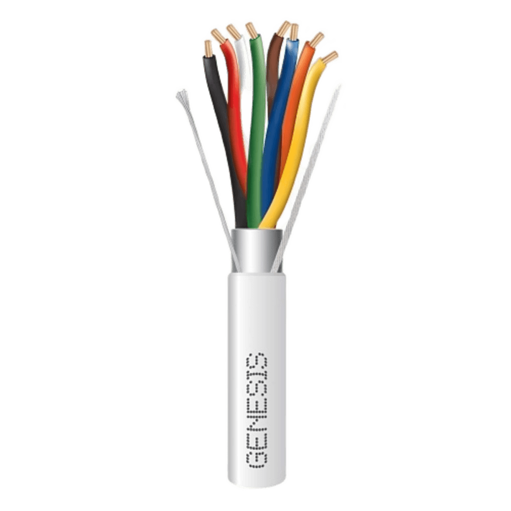 Carrete de 305 Metros (1000 Pies) / Cable de Cobre / 8 x 18 AWG  / Plenum / Blindado / Para Interior / Color Blanco / Para Aplicaciones de Alarmas de Intrusión/Control de Acceso/ Automatización / Interfonos y Tv Porteros