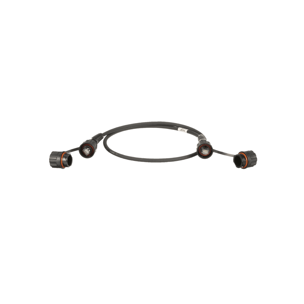 Patch Cord Cat6A IndustrialNet, Blindado S/FTP, Con Plug Industrial y Tapa en Cada Extremo, 10 Metros