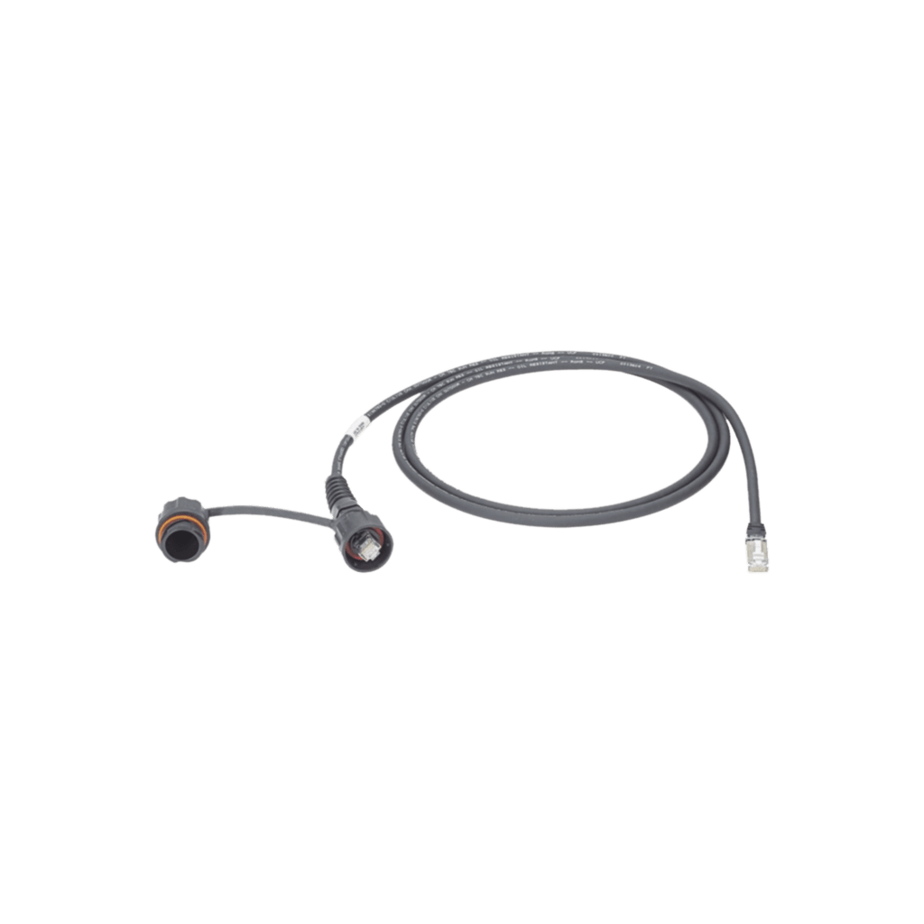 Patch Cord Cat6A IndustrialNet, Blindado S/FTP, Con Plug Industrial y Tapa en Un Extremo, 3 Metros (9.84 Pies)