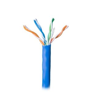 Bobina de Cable Par Trenzado / CAT 5e / CMR / 305m (1000 pies) / 4 Pares / Cobre Sólido AWG 24 / Azul / -20°C a 75°C