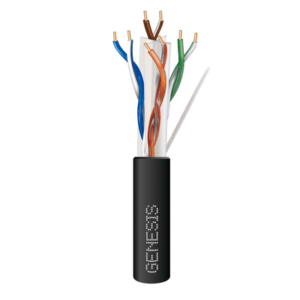 Carrete de Cable Cat6 / 305 m (1000 pies) / Calibre 24 AWG / Exterior UV / -20°C a 60°C / 400 MHz / RoHS