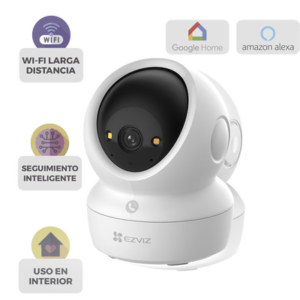 Cámara PT Wi-Fi / 4K (8 Megapíxeles) / Audio de Dos Vías / Visión Nocturna Inteligente en Color / Detección Humana / Detección de Mascota / Llamada a la App con un toque / Almacenamiento en MicroSD y Nube