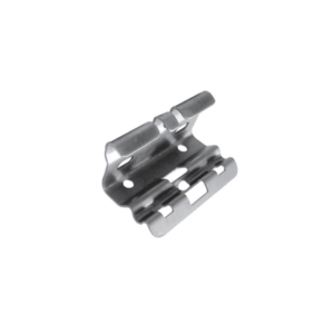 Mini clip automático, para unir tramos de charola, con acabado Electro Zinc