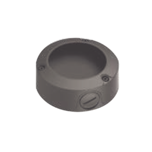 Caja de Conexión para Cámara Bala / Conducto Pasacables Ø 125.6 x 45 mm / 2 Entradas Integradas / Color Gris Oscuro / Compatible con 24 Modelos Wisenet