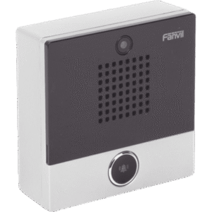 Mini video Intercomunicador para hotelería y hospitales, con diseño elegante, PoE, cámara 1Mpx, 1 botón, 1 relevador integrado de salida y entrada.