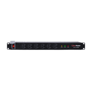 PDU Básico Para Distribución de Energía con Supresor de Picos, Con 12 Tomas NEMA 5-15R Traseras, 1UR, 15 Amp, 120 Vca, 1800 Joules de Protección
