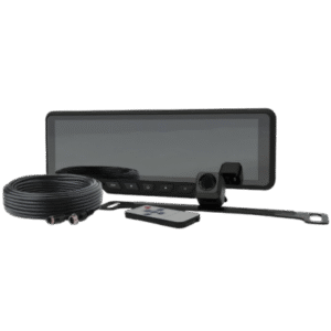 Sistema alambrico de reversa con camara y monitor de 9 pulgadas, Incluye cámara para placa de 170°
